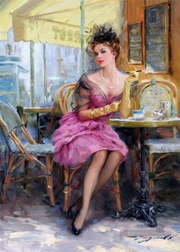 Belle femme KR 004 Impressionist Peinture à l'huile